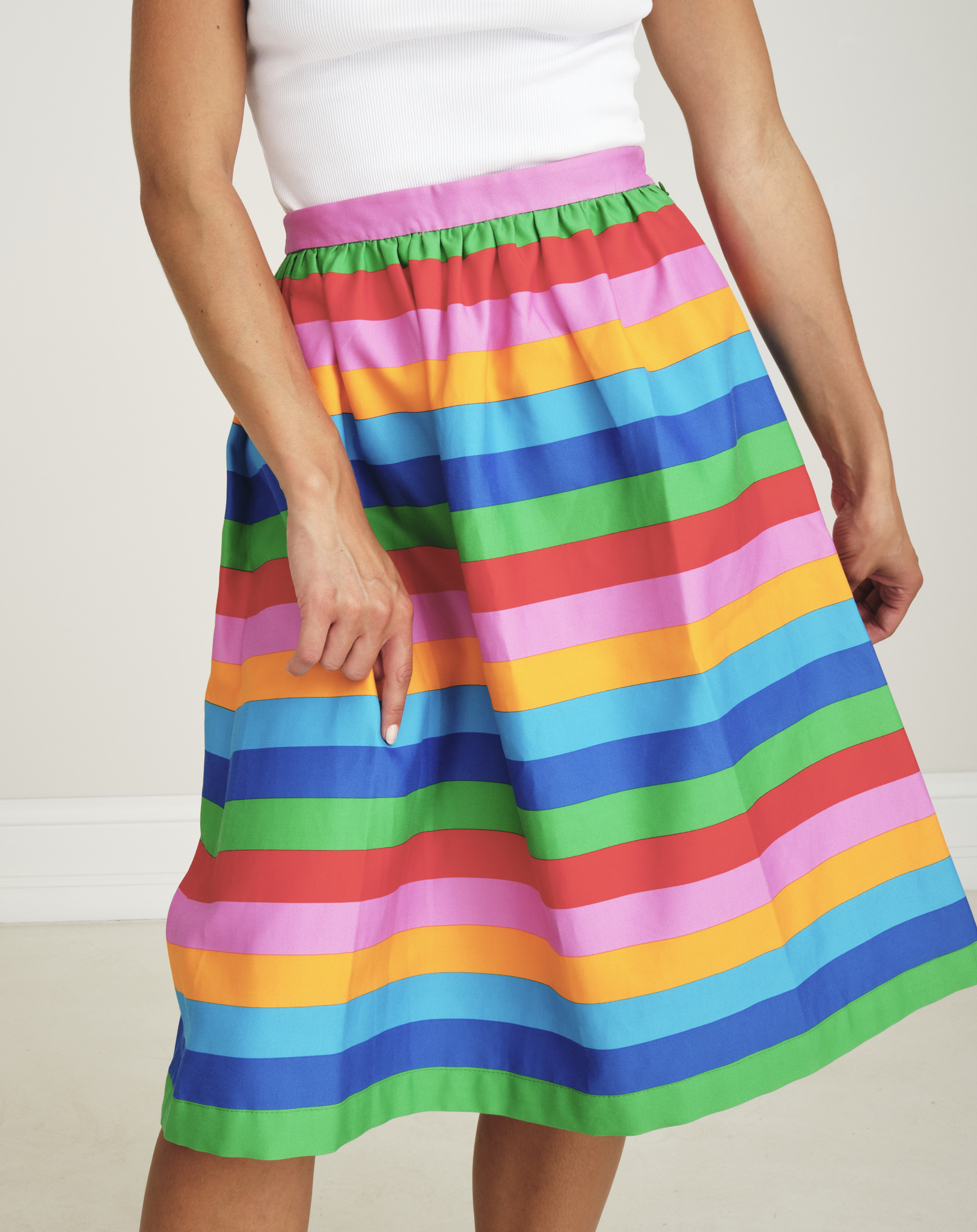 Valentino - Multicolor Striped Midi Skirt IT42